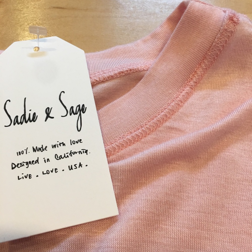NWT pink crop tee Sadie & Sage - Picture 4 of 7